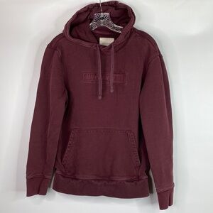American Eagle Burgundy Hooded Sweatshirt Size Small